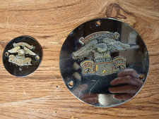 HARLEY DAVIDSON OEM GOLDEN EAGLE POINTS & DERBY COVERS MATCHING SET SHOVELHEAD picture