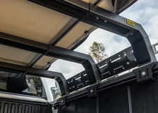 SmittyBilt Blk Universal Adjustable Truck Bed Rack for Overlanding Roof Top Tent picture