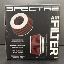 Spectre Performance 8162 Air Filter - Red- 3”, 3.5” 4” Intake- Pre-Oiled. New picture