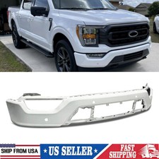 For 2021-2023 Ford F-150 Oxford White Front Bumper Face Bar w/ 4 Sensor Holes picture