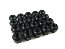 20 Pcs Porsche Ball Seat Open End Lug Nuts 14x1.5 Black picture