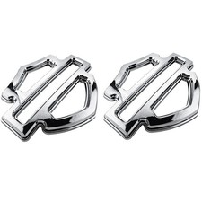 2Pcs Set Chrome for Harley Davidson Metal ( NOT PLASTIC ) Tank Emblems Badges picture