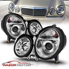 2000-2002 Chrome Headlights For Mercedes Benz W210 E Class E320 E430 E55 AMG picture