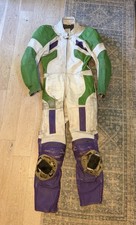 1990s Kawasaki Ninja Motorcycle Riding Leather Riding Suit Hein Gericke picture