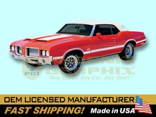 1970 1971 1972 Oldsmobile Cutlass 442 STENCIL Decals & Stripes Kit picture