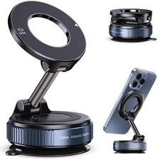 Magnetic Phone Holder Suction Cup Car Mount w/ Foldable Stand US picture