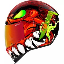 NEW Icon Airform Full Face Motorcycle Helmet Manik'r Red - Size Medium - *READ* picture