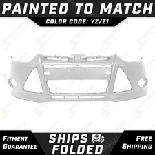 NEW Painted *YZ/Z1 - White* Front Bumper Cover Fascia for 2012-2014 Ford Focus picture