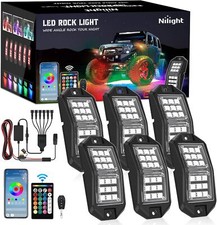 Nilight RGB LED Rock Lights Kit Wide Angle Wheel Well Light with Remote picture