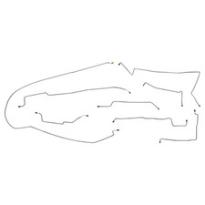 Fits 1980-89 Dodge Truck 1/2 Ton 4wd Long Bed Complete Brake Line Kit Set Steel picture