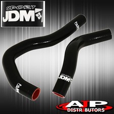 Black 3PLY Replacement Silicone Radiator Hoses Set 2002-2006 Acura RSX DC5 K20 picture