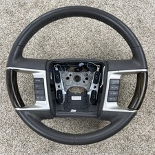 2007-2010 LINCOLN MKX WOODGRAIN BLACK LEATHER STEERING WHEEL OEM picture