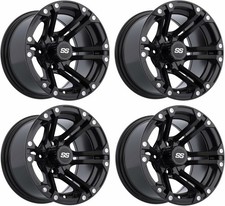 GTW Specter 12 inch Matte Black Aluminum Golf Cart Wheel | 3:4 Offset | Set of 4 picture