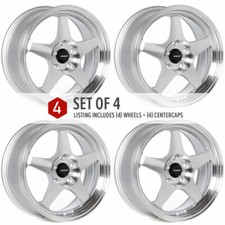 4 Circuit CP22 16x7 5x114.3 +35 Machined Silver Wheel Spoon RegaMaster EVO Style picture