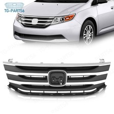 Front Black Grill Grille w/ Chrome Molding Trim For Honda Odyssey 2011 2012 2013 picture