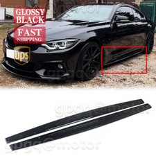 For BMW F32 F33 F36 4 Series M Sport 2014-2020 Glossy Black Side Skirt Extension picture