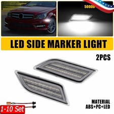1-10x DOT SAE Approved White LED Side Marker For 12-14 Benz C300 & C350 US Sedan picture