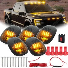 5x Smoked Amber 16 LED Cab Roof Top Marker Running Light For Truck SUV Pickup picture
