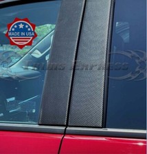 fit:2018-2026 VW/Volkswagen Atlas 8Pc Pillar Post Trim Carbon Fiber Black Cover picture