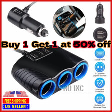 Car 12V Cigarette Lighter Socket Splitter 3.1A USB Charger Power Adapter Outlet picture