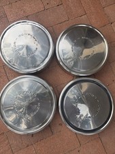 SET OF 4 Vintage Ford Motor Company Dog Dish Hub Cap Wheel Cover 10 1/2