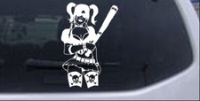 Harley Quinn Skull Stockings Car or Truck Window Laptop Decal Sticker picture