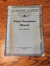 Vintage Pilots' Powerplant Manual By Shedenhelm Civil Aeronautics October 1942 picture