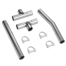 4PCS 2.5 INCHES MILD STEEL DIY CUSTOM EXHAUST TUBING MANDREL BEND PIPE STRAIGHT picture