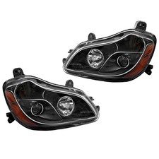 For 2013-2021 Kenworth T680 Left&Right Side Headlights Headlamp Black Assembly picture