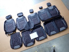 Alea Black Leather Seat Covers 2023-2027 F250 Super Duty Crew Cab XLT Custom picture