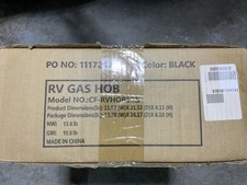 Greystone RV Gas Double Burner Cooktop w/ Hinged Tempered Glass Cover picture