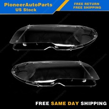For 2003-2006 BMW E46 2DR Coupe 325ci 330ci Left+Right Headlight Lens Cover 2X picture