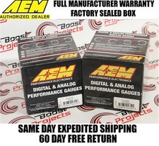 AEM 2 Gauge Combo Set 4.9LSU WideBand UEGO + 52mm Boost Gauge 30-4406 30-4110 picture