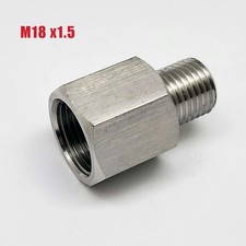 M18 x1.5 Female to M18 x1.5 Male Fittings HEX 22 Stainless Steel Sensor Adaptor picture