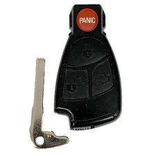 OEM Mercedes Benz Keyless Remote Fob 4B + UNCUT Key Insert Mercedes - IYZ 3312 picture
