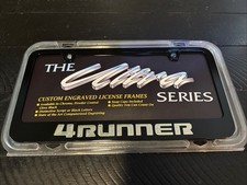 Toyota 4Runner Laser Engraved Black On Solid Brass OEM Elite License Plate Frame picture