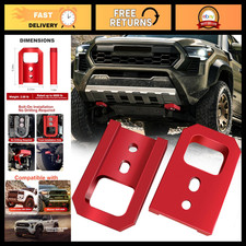 Red T6061 Aluminum Front Tow Hooks - 2 Pack, Bolt-On Recovery for Tacoma 2024-20 picture