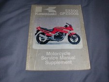OEM KAWASAKI SERVICE MANUAL SUPPLEMENT - EX500 / GPZ500S - #99924-1082-51 picture