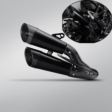 ZX4R 2023-2026 for Kawasaki Ninja ZX4RR ZX25R Slip On Exhaust Black Muffler Tips picture
