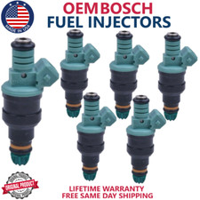/0280150415/ OEM BOSCH 6 Units  Fuel Injectors For 1991-1995 BMW 2.5L, 3.0L I6 picture