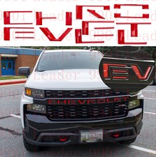 2019-2022 front grille letter inserts Fit Silverado 1500 Custom Red picture