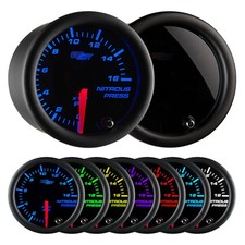 GlowShift 1600 PSI Nitrous Pressure NOS Gauge Kit w/ Sensor, Tinted 7 Color picture