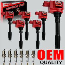 6X OEM High Performance Ignition Coil & 6X Spark Plug For Maserati Ghibli 288233 picture
