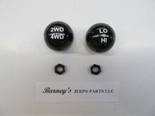 FITS WILLYS KAISER JEEP D18 TWIN STICK EMBOSSED KNOB SET NEW MADE IN U.S.A. picture