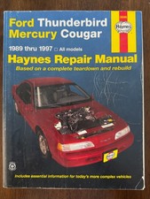 HAYNES Ford Thunderbird, Mercury Cougar 1989-1997 All Models Repair Manual 36086 picture