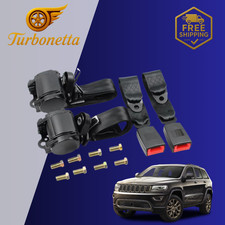 Fit For MG Rear Seat Belts 2 Pcs Adjustable Safety Black picture