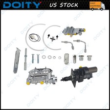 Hydraulic Power Brake Booster Universal Hydrobooster Chrome Master Disc Drum Kit picture