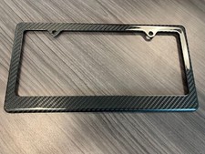 Real/Genuine 100% 3K Woven Carbon Fiber License Plate Frame picture