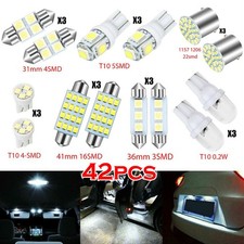 42PCS NEW LED INTERIOR LIGHTS BULBS KIT CAR TRUNK DOME LICENSE PLATE LAMPS 6000K picture