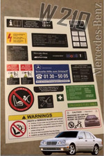 Decal Set Stickers For Mercedes-Benz W210 E Class All Models Best Quality picture